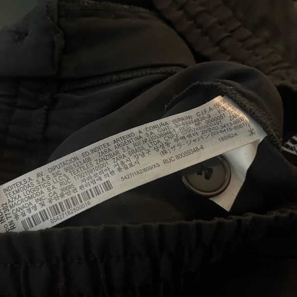 Zara Black Cargo Pants 5427/182 - Picture 6 of 9